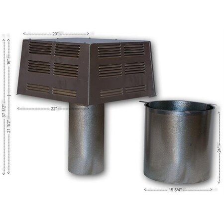 Superior Superior STL-12DMP 12 in. Square Top with Slip Section Painted; Black STL-12DMP